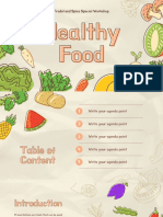 Colorful Illustration Healthy Food Planner Presentation