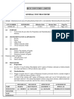 Rene Industries Limited General Test Procedure