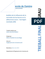 Influencia de La Corrosion en La Adherencia Del Acero en El Hormigon