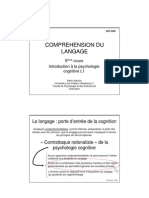 Psychologie Cognitive Du Langage