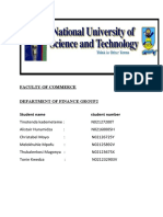 Faculty of Commerce Department of Finance Group2 Student Name Student Number