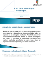 O Papel Do Teste Na Avaliação Psicológica