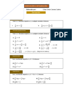 Formulario Derivación e Integración - 2021