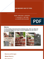 Ce102-W6-Masonry and Its Types: Engr. Caroline A. Asuncion 1 Semester A.Y. 2021-2022 La Concepcion College