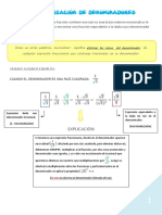 Racionalización de Denominadores