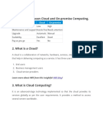 Compare Between Cloud and On-Premise Computing