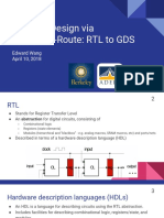 Physical Design Via Place-and-Route - RTL To GDS