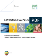 Environmental Policy: Water Framework Directive - Summary of River Basin District Analysis 2004 in Germany