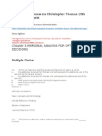 Managerial Economics Christopher Thomas 13th Edition-Test Bank