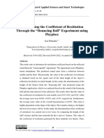 Determining The Coefficient of Restitution Through The "Bouncing Ball" Experiment Using Phyphox