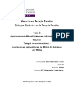 A162634 Tarea 3 Resumen Aportaciones de Milton Erickson en La Psicoterapia Breve - Terapia No Convencional