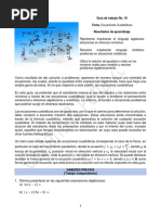 Guía Razonamiento No. 10 Ecuaciones Cuadráticas