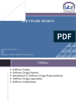 Software Design: Lecturer DR: Reem Razzaq Class 3 Time: Department: Businesses Information Technology (BIT)