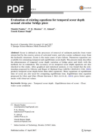 Evaluation of Existing Equations For Temporal Scour Depth Around Circular Bridge Piers