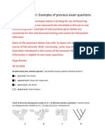 BIO113 H. Bucher: Examples of Previous Exam Questions