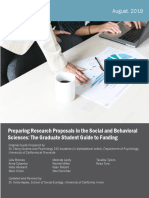 Preparing Research Proposals in The Social and Behavioral Sciences: The Graduate Student Guide To Funding