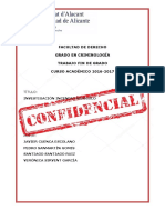 Facultad de Derecho Grado en Criminología Trabajo Fin de Grado CURSO ACADÉMICO 2016-2017