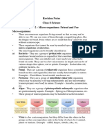 Revision Notes Class 8 Science Chapter 2 - Micro-Organisms: Friend and Foe