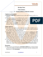 Revision Notes Class 8 Science Chapter 14 - Chemical Effects of Electric Current