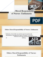 Ethico-Moral Responsibility of Nurses: Euthanasia