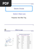 Electric Circuits: Section 2: Basic Laws