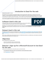 Hands-On Lab 1: Introduction To Excel For The Web: Estimated Time Needed: 20 Minutes