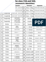 Trigo Formula Worksheet