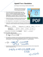 Centripetal Force Simulation: F MG 0.1 9.8 0.98 N