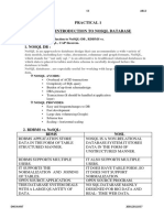 Practical 1 Aim: Introduction To Nosql Database