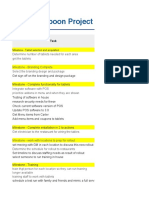 Sauce and Spoon Activity Template - Project Plan