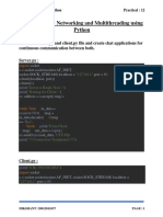 Practical:-12: Networking and Multithreading Using Python