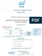 Computer Programming ENEE 101: Lec#17 (Sequences Part 3)