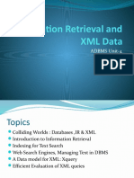 Information Retrieval and XML Data: ADBMS Unit-4