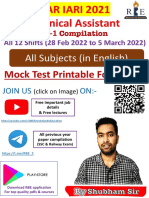 In EnglishICAR AIRI Technicial Exam 2021 Exam Held in 2022 by Shubham