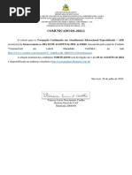 CCL Comunicado 021 2022 2 Sorteio AEE