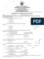 Math 8 Remedial Test Quarter 4