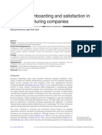 Employee Onboarding and Satisfaction in US Manufacturing Companies