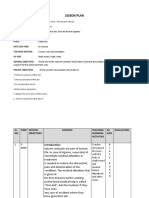 Lesson Plan: Subject Unit Topic Group Place Date and Time Teaching Method Av Aids General Objectives Specific Objectives