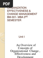 Organization Effectiveness & Change Management BM-301-MBA 3 Semester