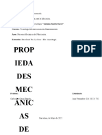 Propiedades Mecánicas de Los Materiales. 1er Corte 2022