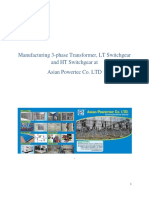 Manufacturing 3-Phase Transformer, LT Switchgear and HT Switchgear at Asian Powertec Co. LTD