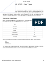 SAP ABAP - Data Types