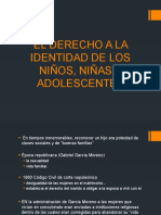 El Derecho A La Identidad de Los Niños