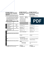 PS Form 6387 Rural Money Order Transaction