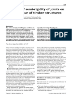 Influence of Semi-Rigidity of Joints On The Behaviour of Timber Structures