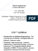 Software Engineering B.Tech CSE Sem-I