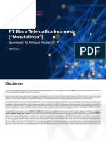 PT Mora Telematika Indonesia ("Moratelindo") : Summary To Annual Report