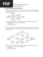 Tutorial 4: Deterministic Dynamic Programming: Universiti Tunku Abdul Rahman (Utar) UDPS 2133mathematical Programming