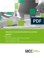 Tarea Semana 2 Rodrigo Schramm DIRECCIÓN Y PLANIFICACIÓN ESTRATÉGICA DE RR - HH