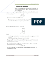 Hidrodinámica (Ec. de Continuidad - Principio de Bernoulli)